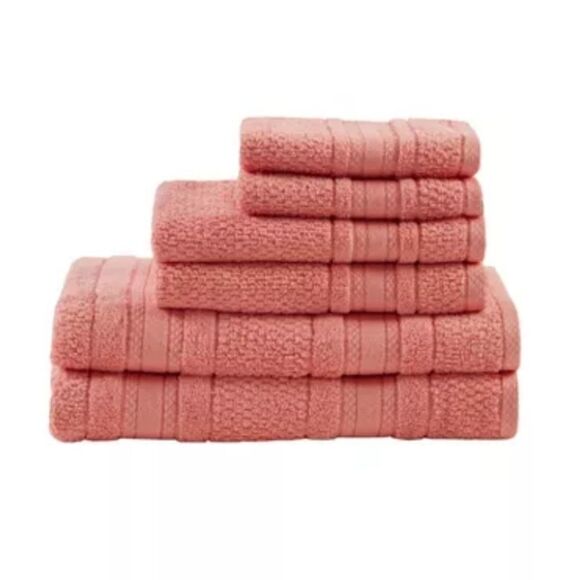 Threshold 6pc Performance Hand Towel and Washcloth Set Coral - Picture 1 of 3